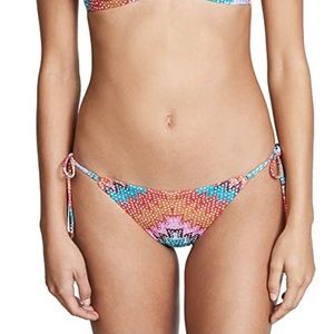 Heidi Klum Chevron & Dots String Bikini Bottoms 10